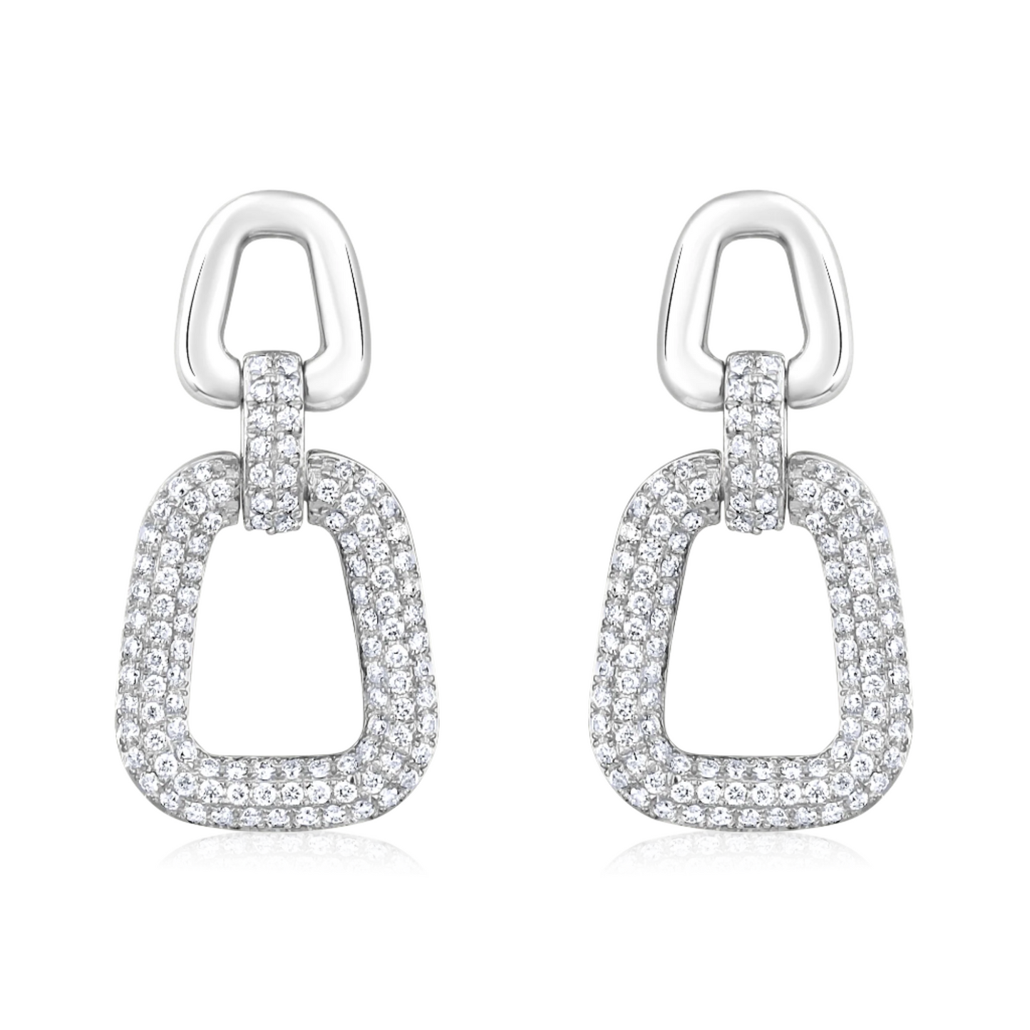 Chain Link Paperclip Drop Earrings