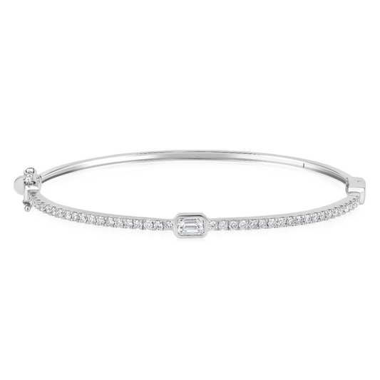 Tennis Bangle Emerald Bracelet