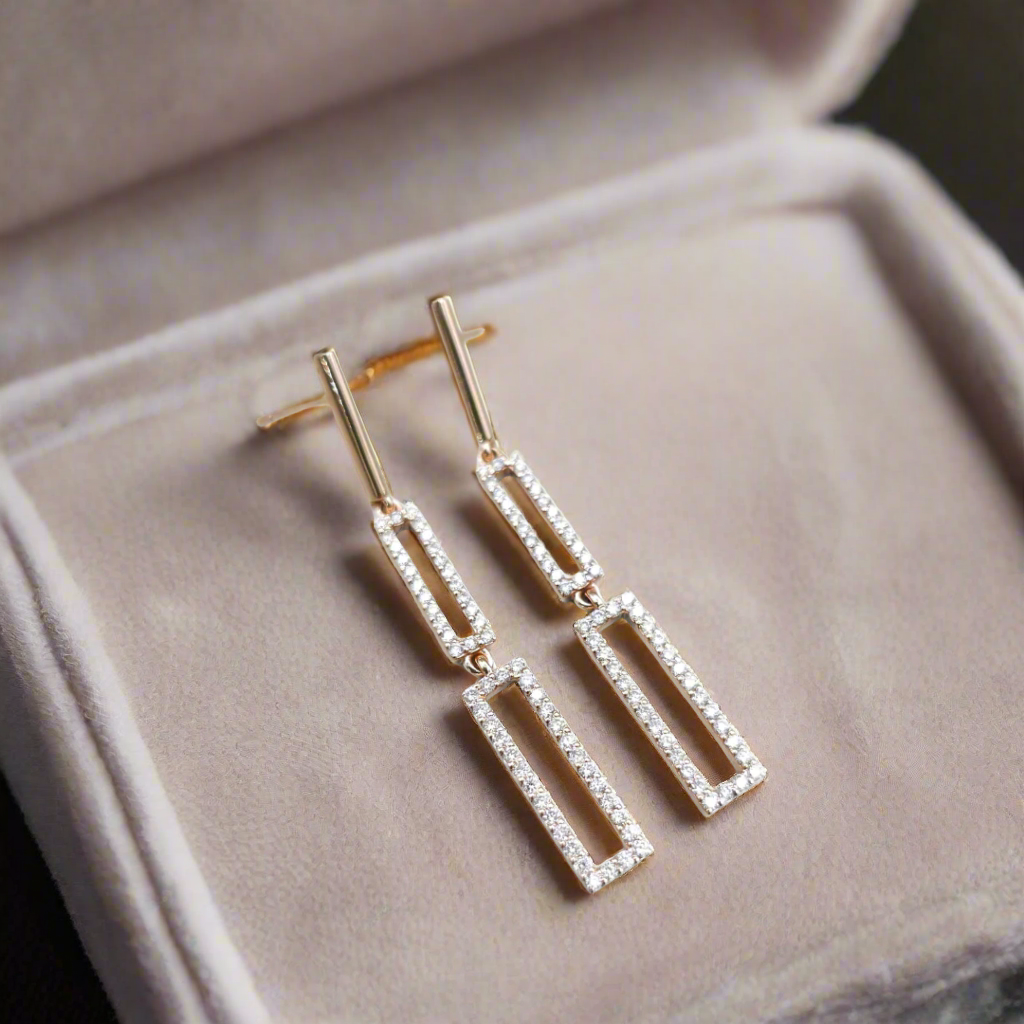 Cubic Dangle Earring