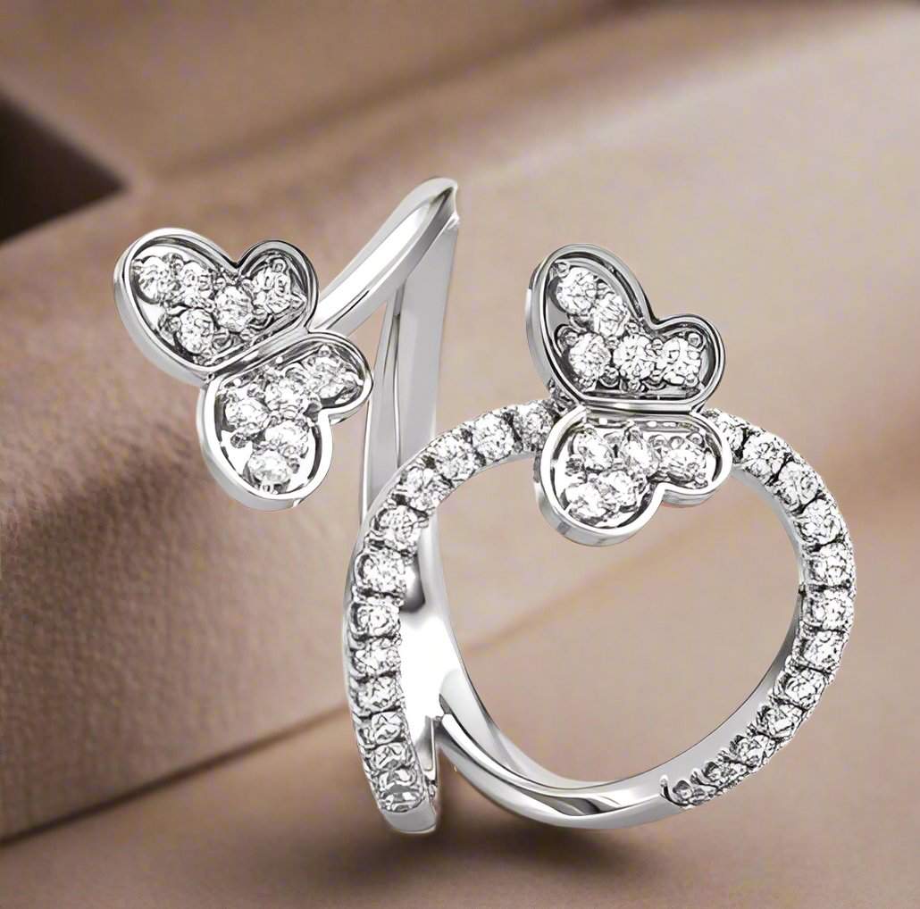 Olivia Butterfly Open Diamond Ring