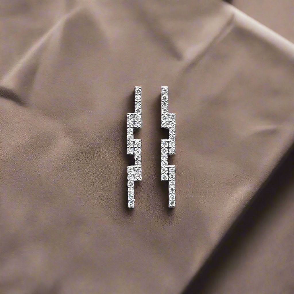 Diamond Bar Earring